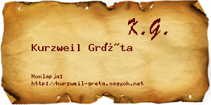 Kurzweil Gréta névjegykártya